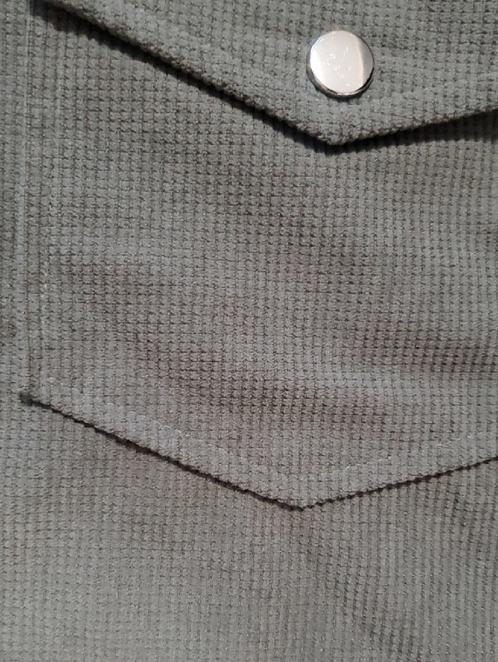 Olive Green Button-Front Utility Jacket - Picture 3 of 4